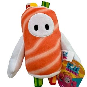 Fall Guys- Salmon Sushi Roll Soft Plush Toy 8-Inch NEW!